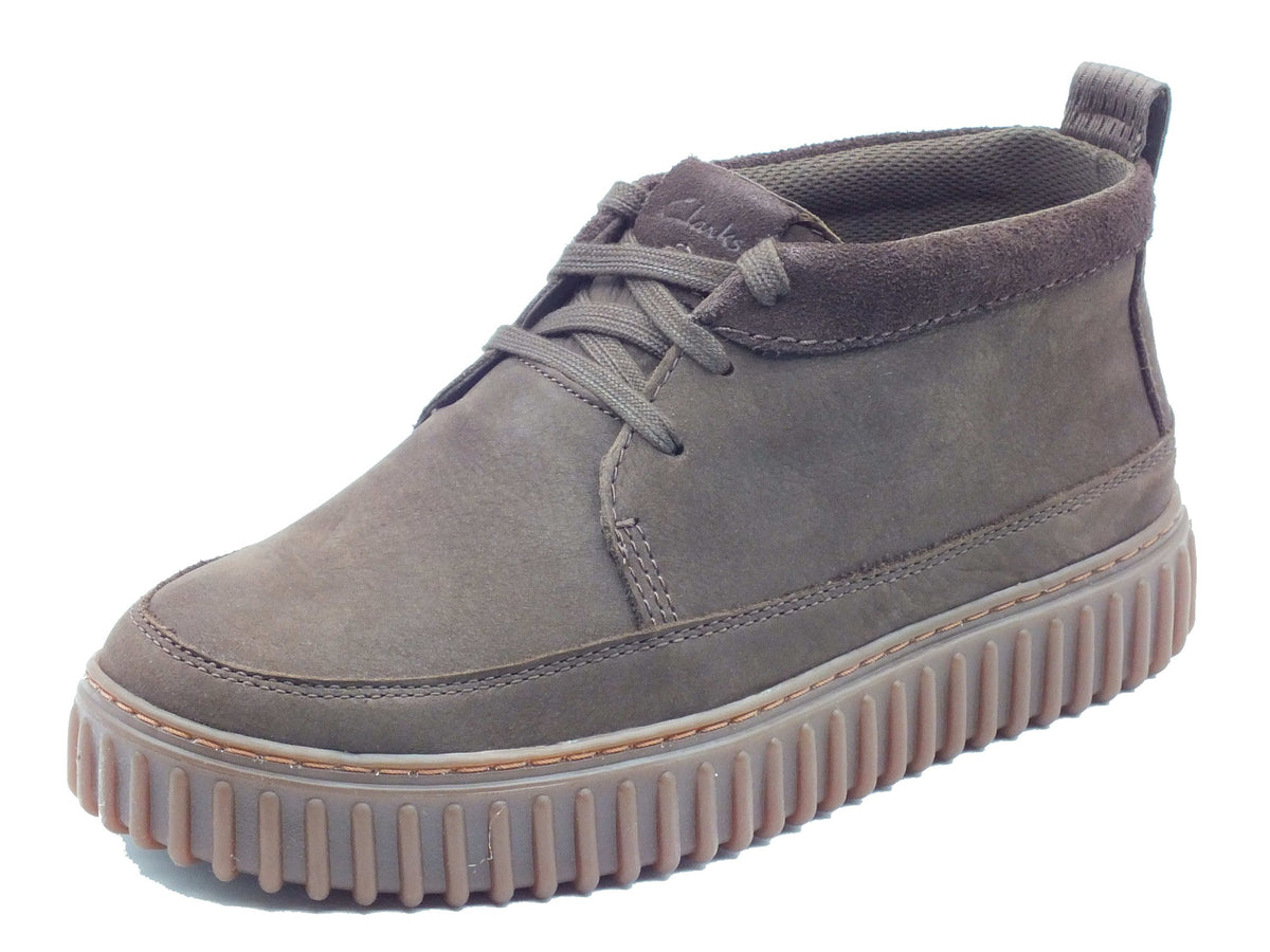 Clarks Clarks Scarponcini Uomo Torhill LaceHi Dark Brown pelle marrone Dark Brown