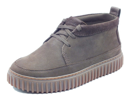 Clarks Clarks Scarponcini Uomo Torhill LaceHi Dark Brown pelle marrone Dark Brown
