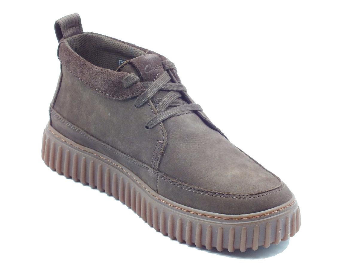 Clarks Clarks Scarponcini Uomo Torhill LaceHi Dark Brown pelle marrone Dark Brown