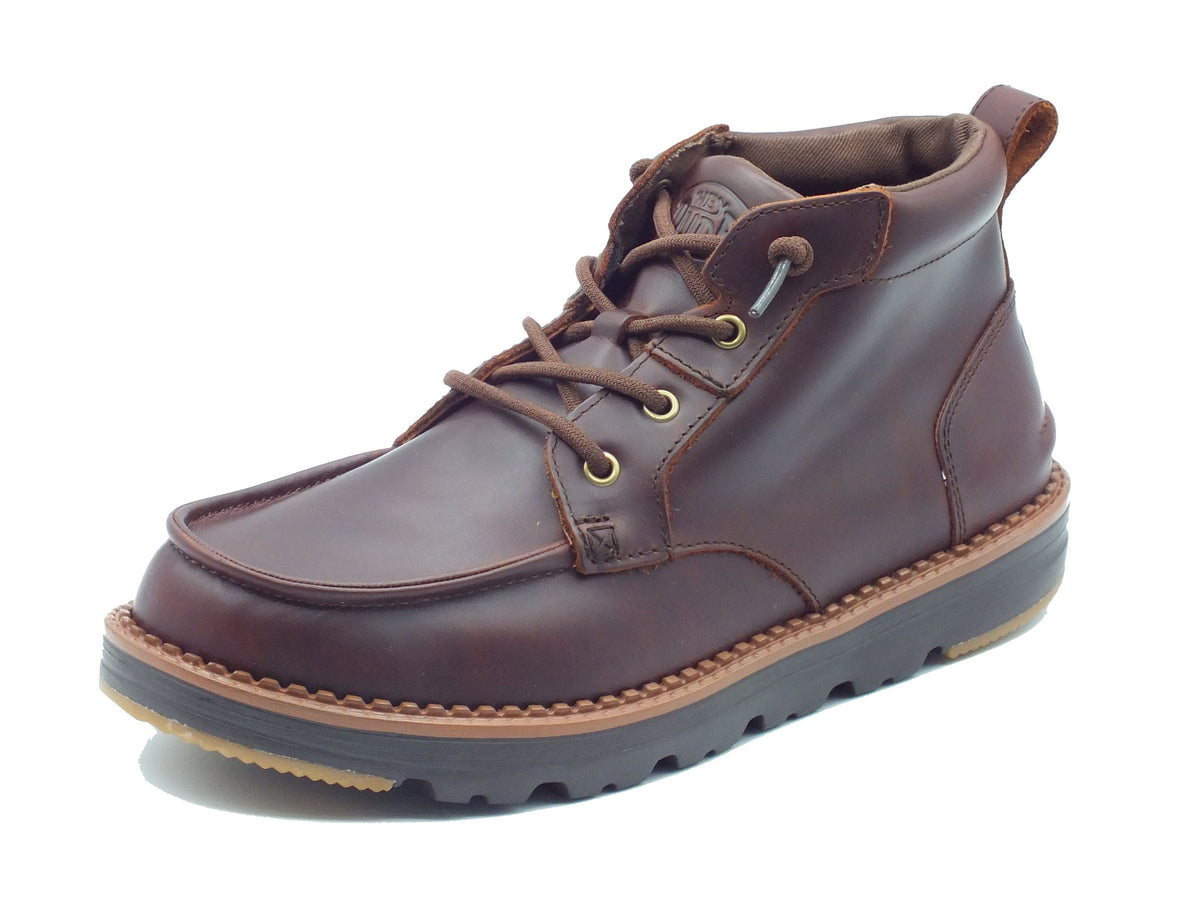 Hey Dude HeyDude 45878 Flint Boot Chocolate Scarponcini per Uomo in pelle marrone Chocolate