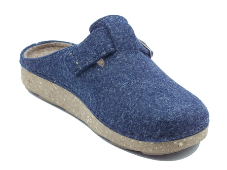 InBlu InBlu Pantofole Uomo MT000023 Avio lana blu Avio