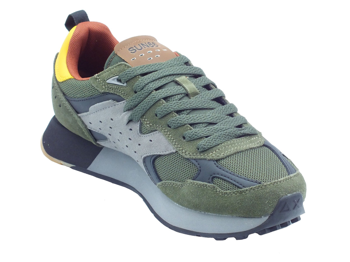SUN68 SUN68 Sportive Uomo Z46124 Jaki Outdoor Militare Scuro pelle verde Militare Scuro