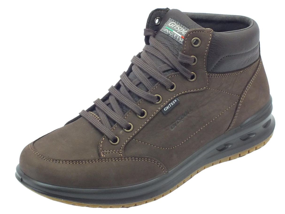 Grisport Scarponcini per uomo Grisport Active in pelle ingrassata testa di moro Foca Soft Leggero