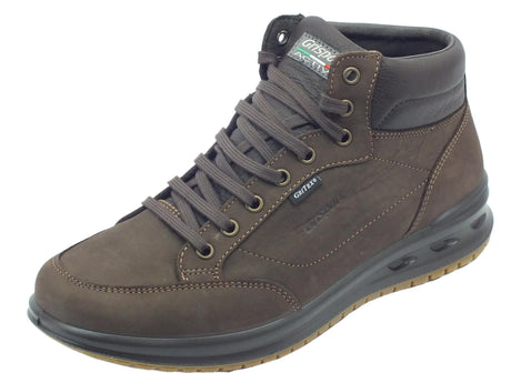 Grisport Scarponcini per uomo Grisport Active in pelle ingrassata testa di moro Foca Soft Leggero