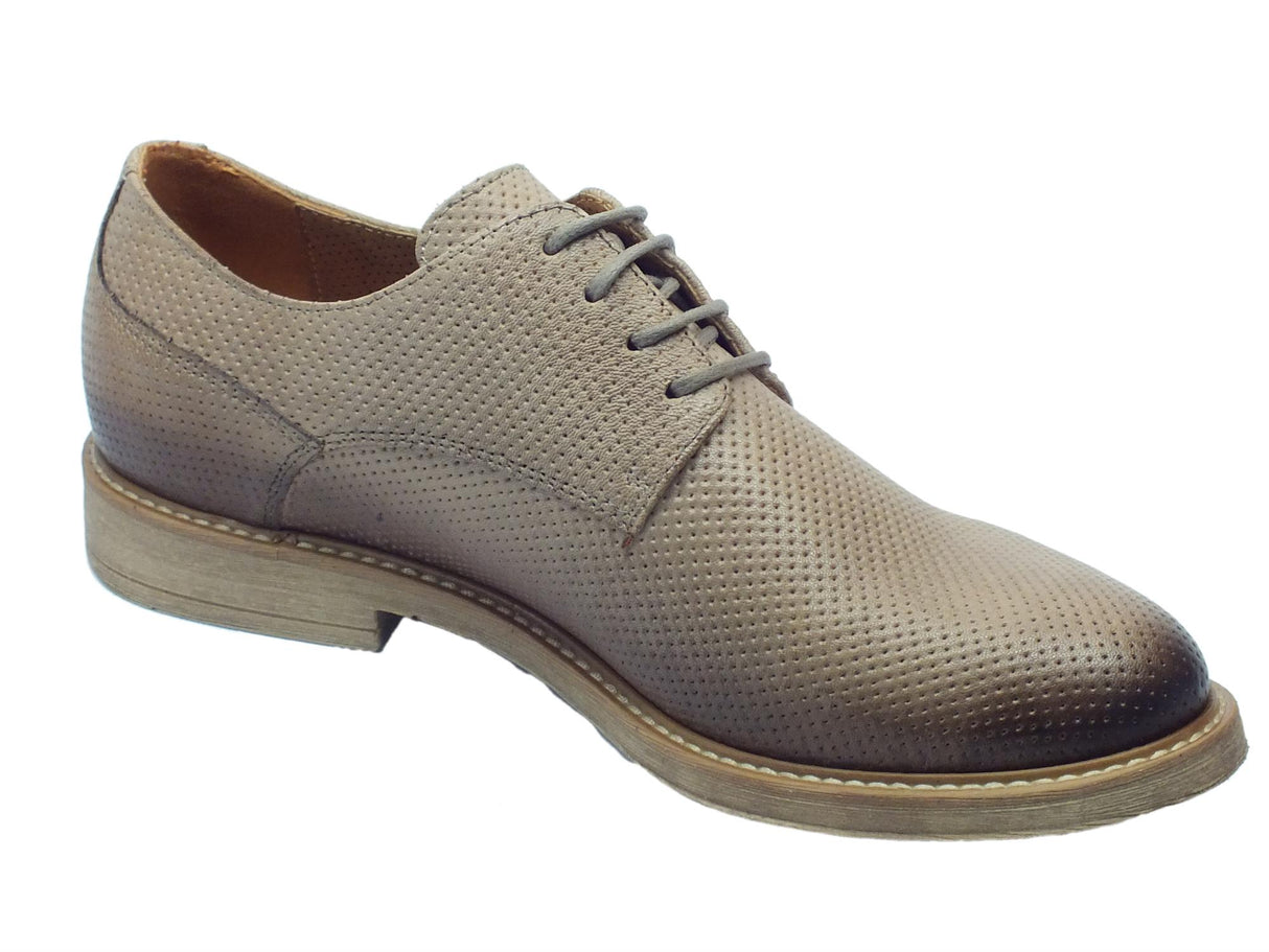 Igi&Co Scarpe elenganti Igi&Co per uomo in pelle microforata marrone spazzolata Opaco/Beige