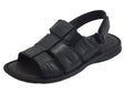 Zen Sandali aperti in pelle Zen per uomo nero chiusura a strappo Nero