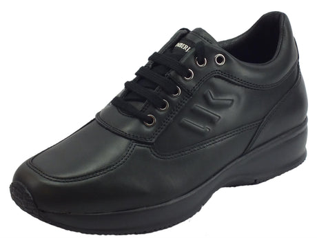 Lumberjack Scarponcini Lumberjack RAUL per uomo in pelle nera Nero