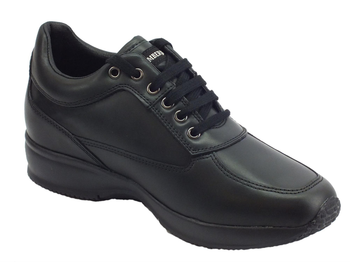 Lumberjack Scarponcini Lumberjack RAUL per uomo in pelle nera Nero