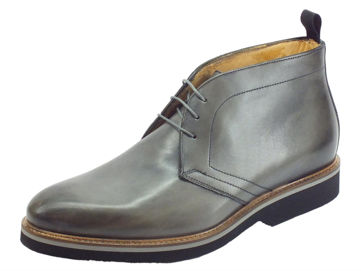 Mercanti Fiorentini Scarpe Mercanti Fiorentini per uomo modello Nairobi in pelle grigia spazzolata nera Grey