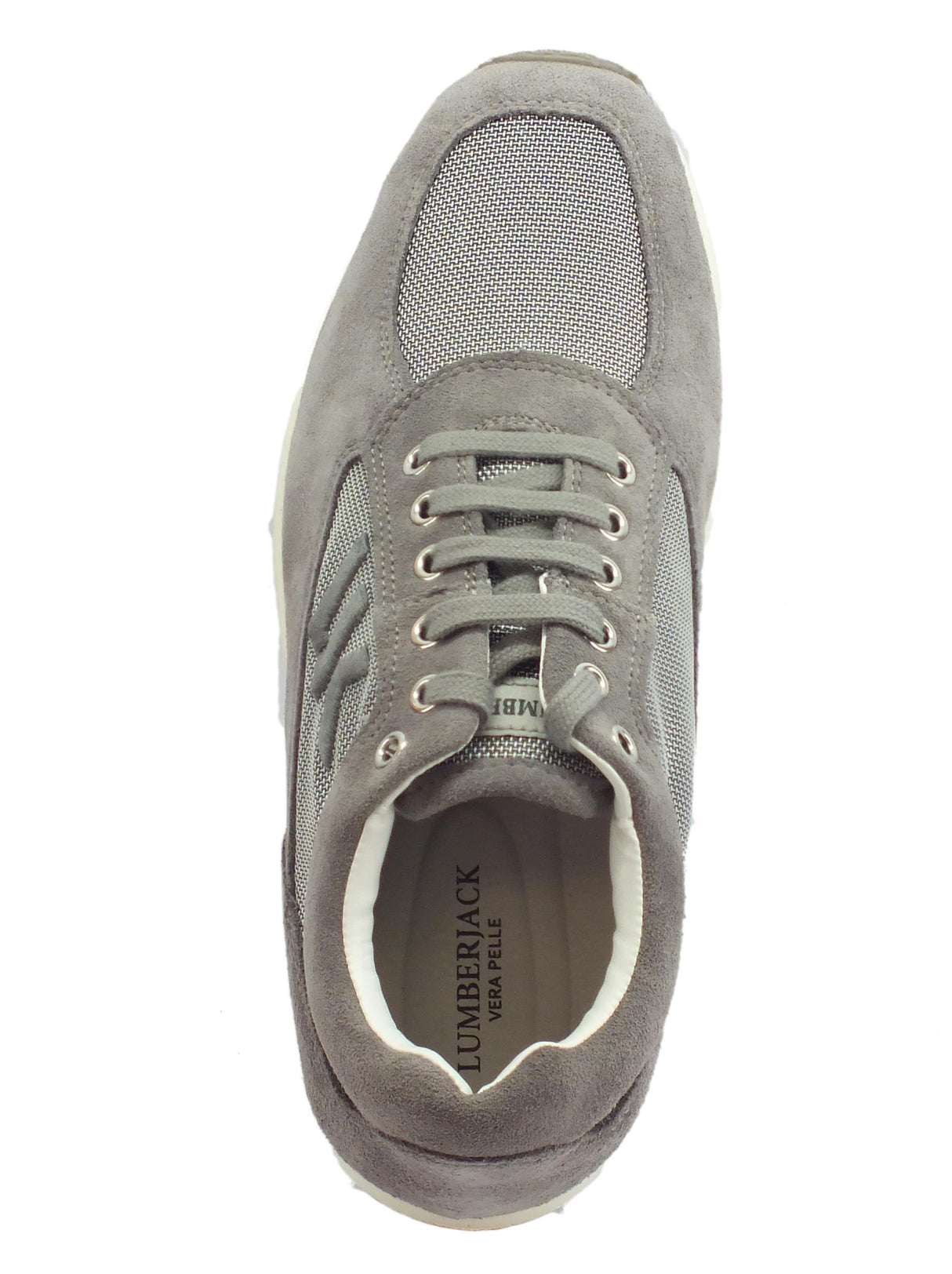 Lumberjack Lumberjack Raul SM01309-009 CD002 Lt Grey scarpe per uomo in nabuk e tessuto grigio chiaro Grey