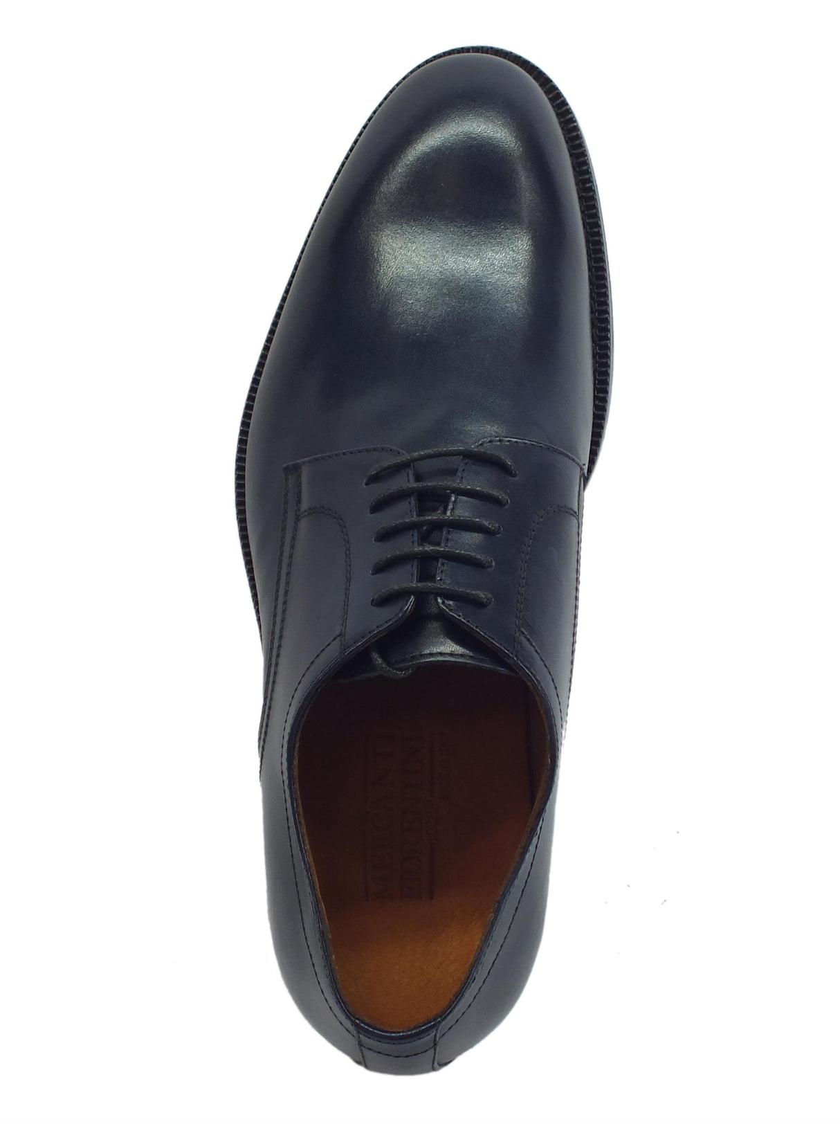 Mercanti Fiorentini Mercanti Fiorentini Pegaso Oceano scarpe classiche per uomo in pelle blu fondo cuoio Oceano