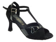 Vitiello dance shoes Scarpe da ballo Latino-Americano per donna in camoscio nero con tacco 70N Nero