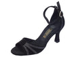 Vitiello dance shoes Scarpe da donna per ballo latino americano in camoscio cristallo fine nero Nero
