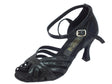 Vitiello dance shoes Scarpe da ballo latino americano per donna satinato nero tacco 70N Nero