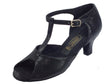 Vitiello dance shoes Scarpe da ballo donna latino in satinato nero con tacco 50R nero