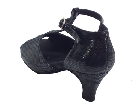 Vitiello dance shoes Scarpe da ballo donna latino in satinato nero con tacco 50R nero