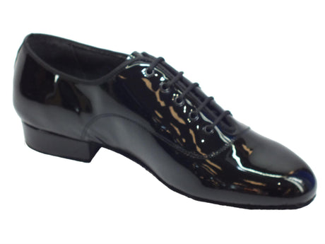 Vitiello dance shoes Scarpa da uomo per ballo standard in vernice nero Nero