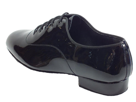 Vitiello dance shoes Scarpa da uomo per ballo standard in vernice nero Nero