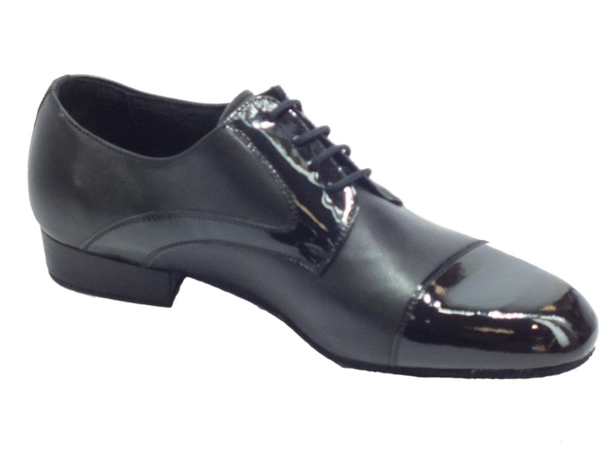 Vitiello dance shoes Scarpa da uomo per ballo standard in nappa e verniciato colore nero Nero