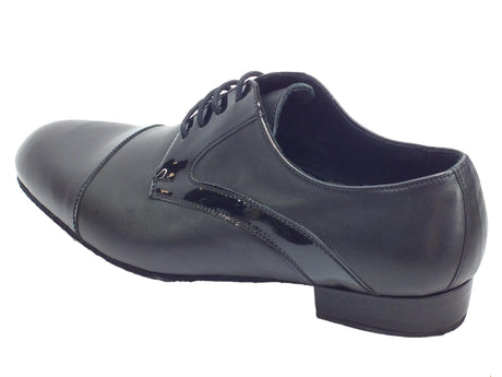 Vitiello dance shoes Scarpa da uomo per ballo standard in nappa e verniciato colore nero Nero