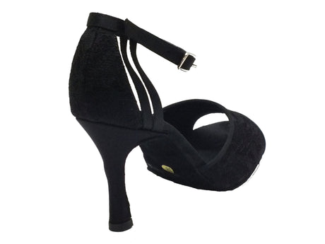 Vitiello dance shoes Scarpa da donna per ballo tango in macramè nero nero